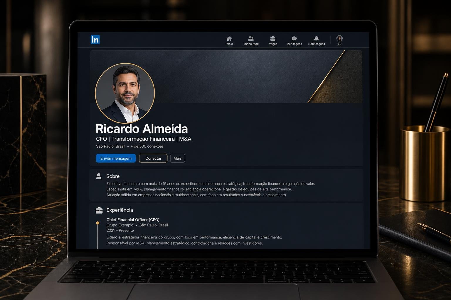 LinkedIn Executivo — Perfil de autoridade, palavra a palavra